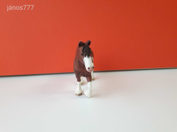 Eredeti Schleich ló Clydesdale kanca állatfigura !! 16x11,5cm ! 2015-ös kiadás ! Schleich 13809