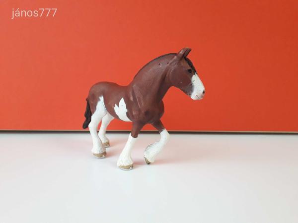 Eredeti Schleich ló Clydesdale kanca állatfigura !! 16x11,5cm ! 2015-ös kiadás ! Schleich 13809