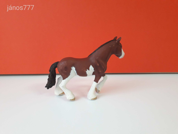 Eredeti Schleich ló Clydesdale kanca állatfigura !! 16x11,5cm ! 2015-ös kiadás ! Schleich 13809