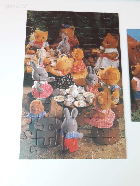 Eredeti F.X. Schmid Forest Families Sylvanian Family PUZZLE !! 2x48db
