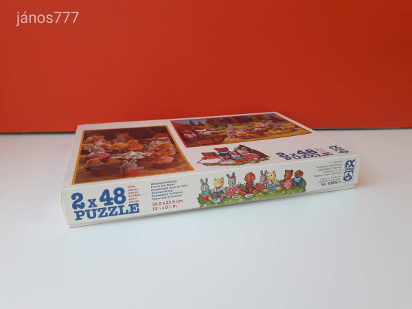 Eredeti F.X. Schmid Forest Families Sylvanian Family PUZZLE !! 2x48db