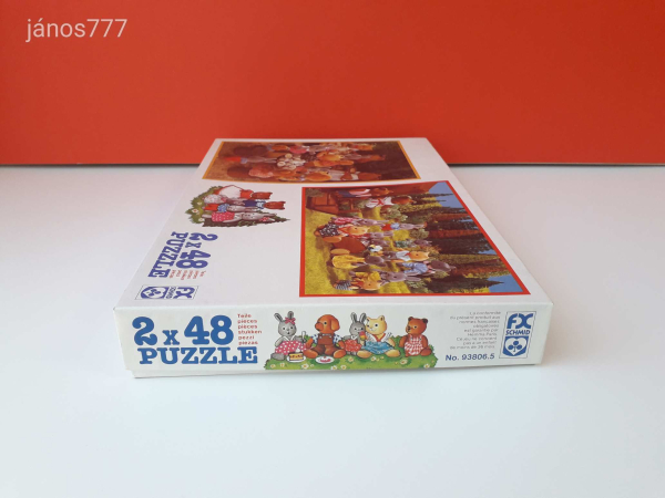 Eredeti F.X. Schmid Forest Families Sylvanian Family PUZZLE !! 2x48db