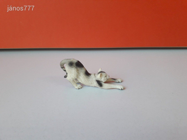 Eredeti Schleich macska cica állatfigura ! 7x3cm ! 2010-es kiadás !! Schleich 13677
