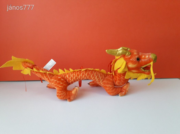 Kínai Szerencse SÁRKÁNY plüss kabala figura 64 cm-es plüssfigura !! EXTRA !