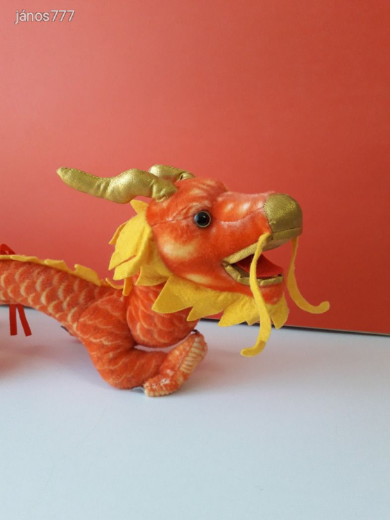 Kínai Szerencse SÁRKÁNY plüss kabala figura 64 cm-es plüssfigura !! EXTRA !