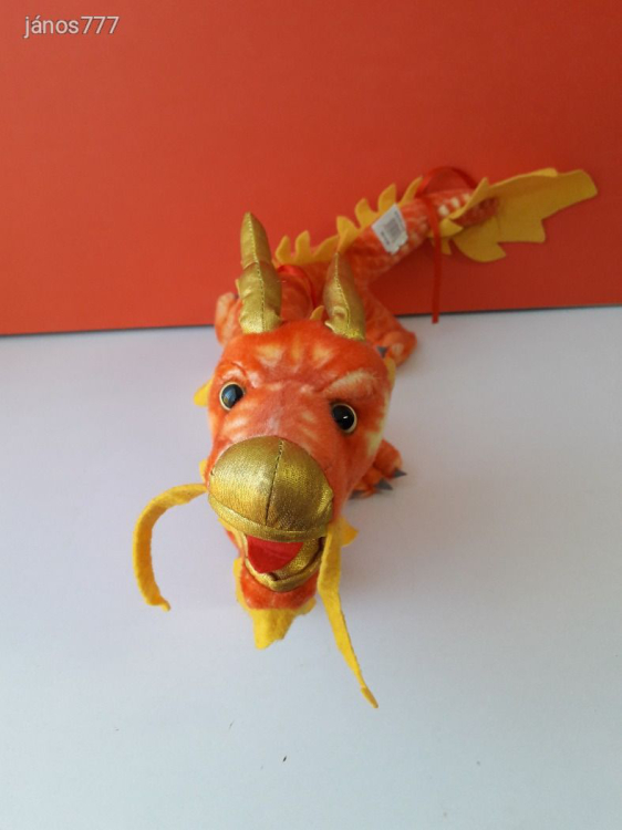 Kínai Szerencse SÁRKÁNY plüss kabala figura 64 cm-es plüssfigura !! EXTRA !