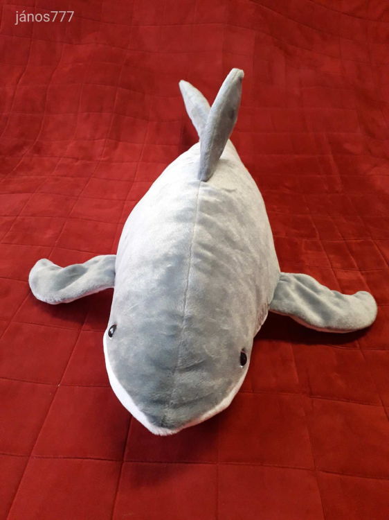 Eredeti Wild Republic CÁPA plüss HAL ritkaság 100 cm-es XXL-es kabala figura ! EXTRA ! ÉLETHŰ !