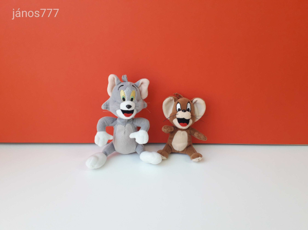 Tom és Jerry mese TOM macska és JERRY egér kabala figura !! Tom & Jerry plüssfigura 2 db EGYÜTT (2.)