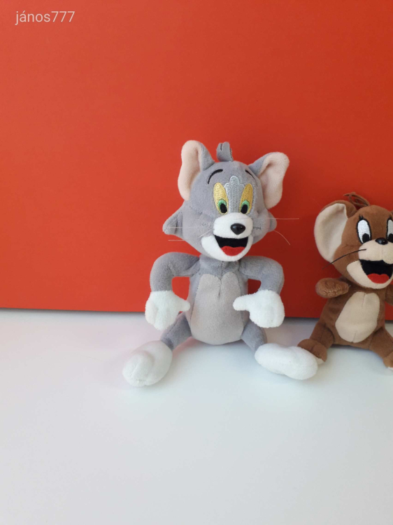 Tom és Jerry mese TOM macska és JERRY egér kabala figura !! Tom & Jerry plüssfigura 2 db EGYÜTT (2.)