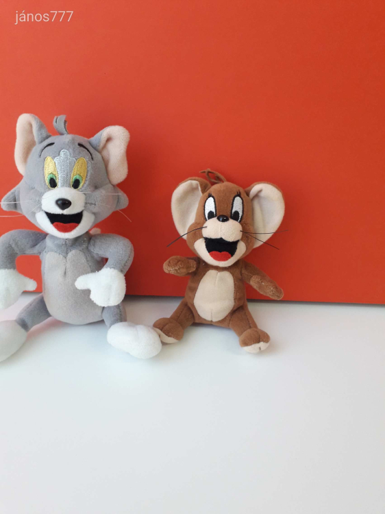 Tom és Jerry mese TOM macska és JERRY egér kabala figura !! Tom & Jerry plüssfigura 2 db EGYÜTT (2.)