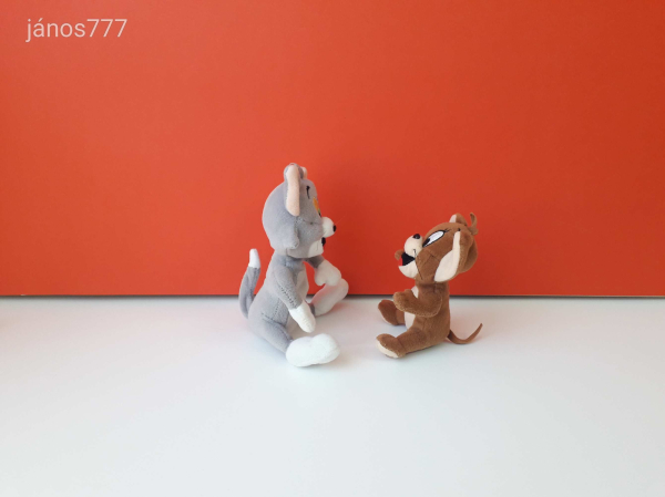 Tom és Jerry mese TOM macska és JERRY egér kabala figura !! Tom & Jerry plüssfigura 2 db EGYÜTT (2.)