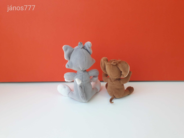 Tom és Jerry mese TOM macska és JERRY egér kabala figura !! Tom & Jerry plüssfigura 2 db EGYÜTT (2.)