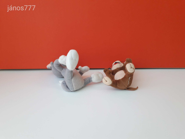 Tom és Jerry mese TOM macska és JERRY egér kabala figura !! Tom & Jerry plüssfigura 2 db EGYÜTT (2.)