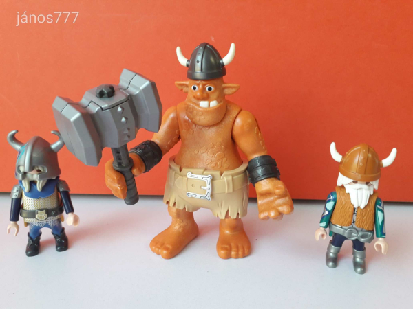 Eredeti Playmobil Óriás Troll és harcos törpők csomag !! Playmobil 9340-ből