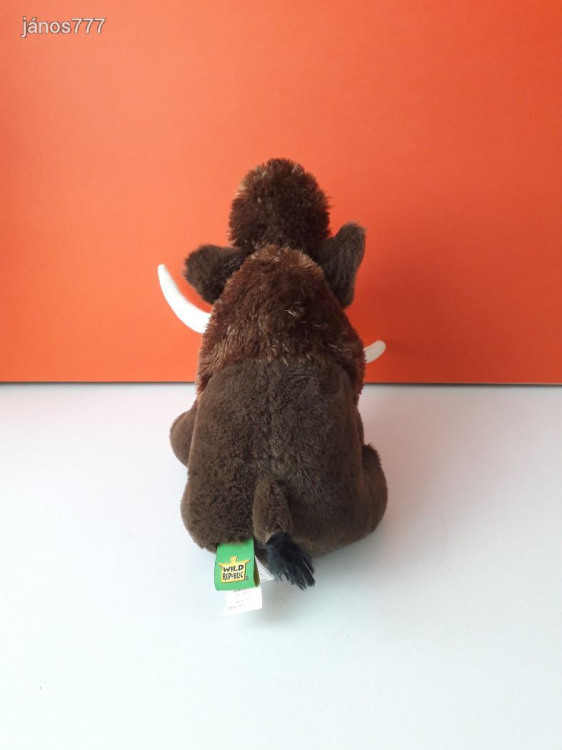 Eredeti Wild Republic MAMUT plüss ritkaság 36 cm-es MAMMUT kabala figura !! EXTRA !!!!