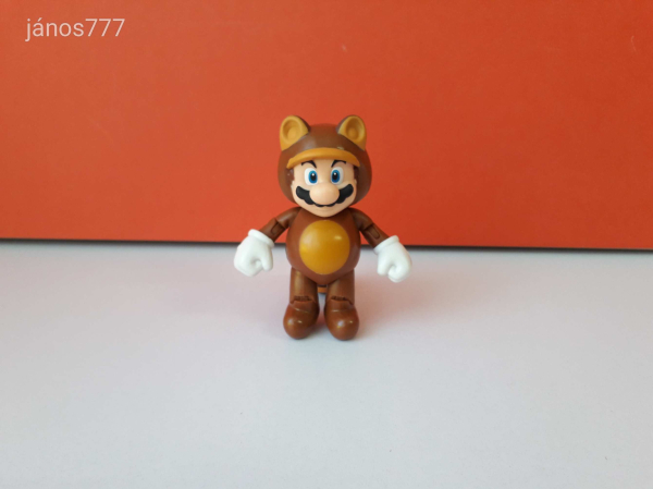 Eredeti Jakks 2015 Nintendo Super Mario Tanooki figura !! 10cm