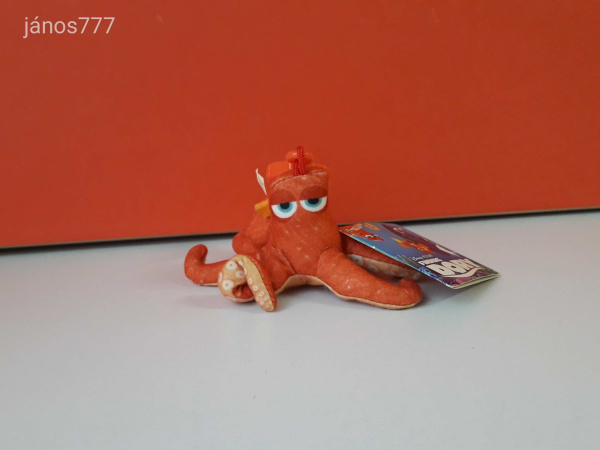 Eredeti Disney HANK Polip Némó nyomában mese plüss Finding Nemo akasztós 11 cm-es kabala figura !