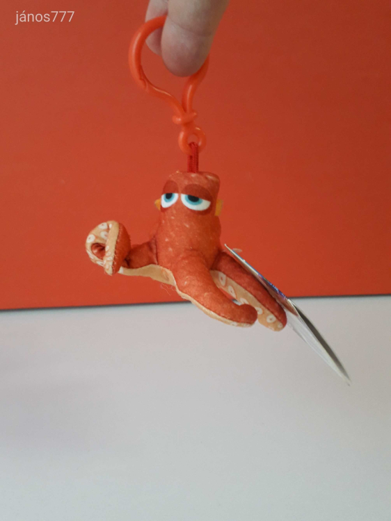 Eredeti Disney HANK Polip Némó nyomában mese plüss Finding Nemo akasztós 11 cm-es kabala figura !