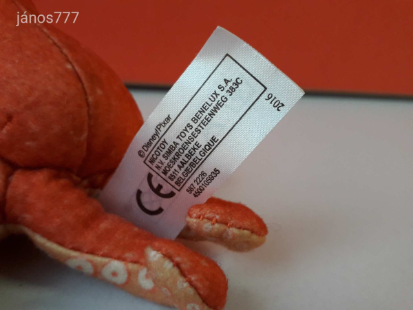 Eredeti Disney HANK Polip Némó nyomában mese plüss Finding Nemo akasztós 11 cm-es kabala figura !