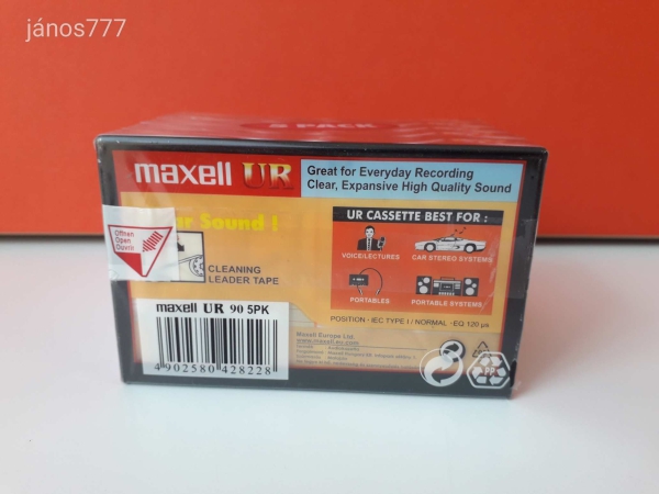 MAXELL UR 90 5pack 5db egyben magnókazetta bontatlan !