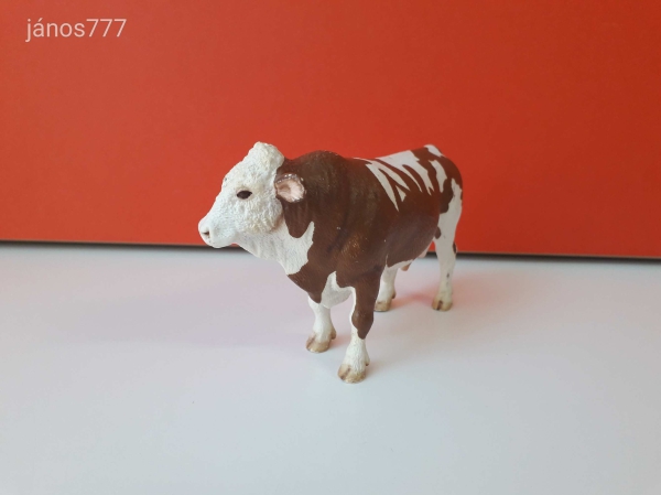 Schleich Szimmentáli bika állatfigura !! 13,5x8cm ! 2008-as kiadás ! Eredeti Schleich 13640